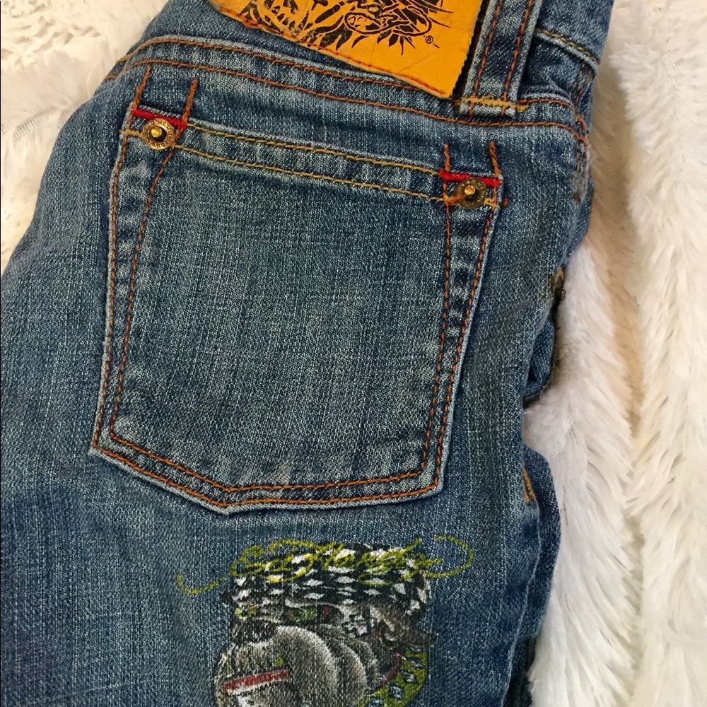 Unisex size 7 Ed Hardy Kids jeans 👖! EUC - Picture 8 of 8